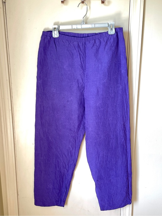 Chico's Pants - Vintage Chico's Purple Linen Silk Pants Size Large